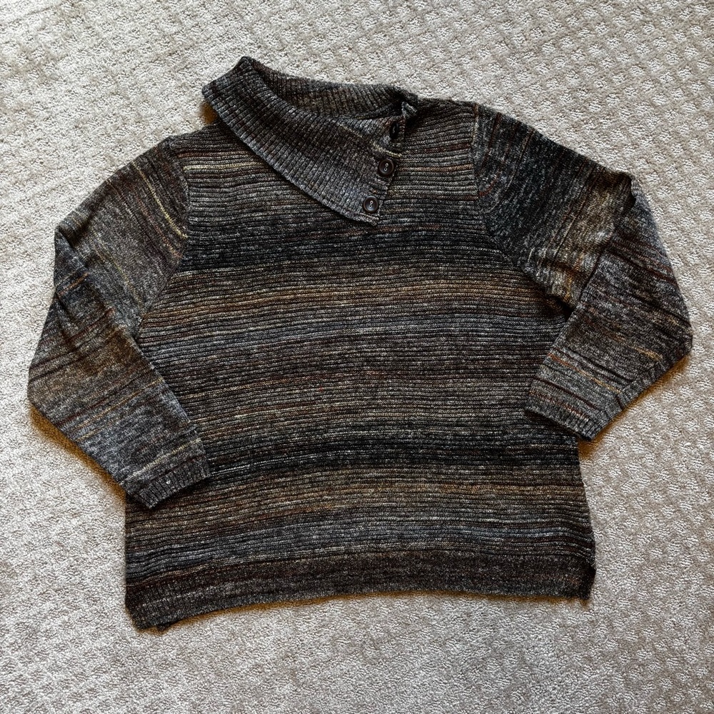 CJ Banks Neutral Multicolor Cowl Neck Sweater size 1x - Picture 2 of 11